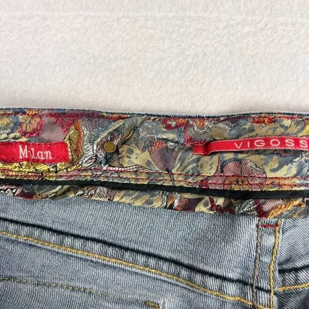 Vigoss Jean Women 9 Milan Medium Blue Wash Denim Bootcut Low Rise Casual Cowgirl